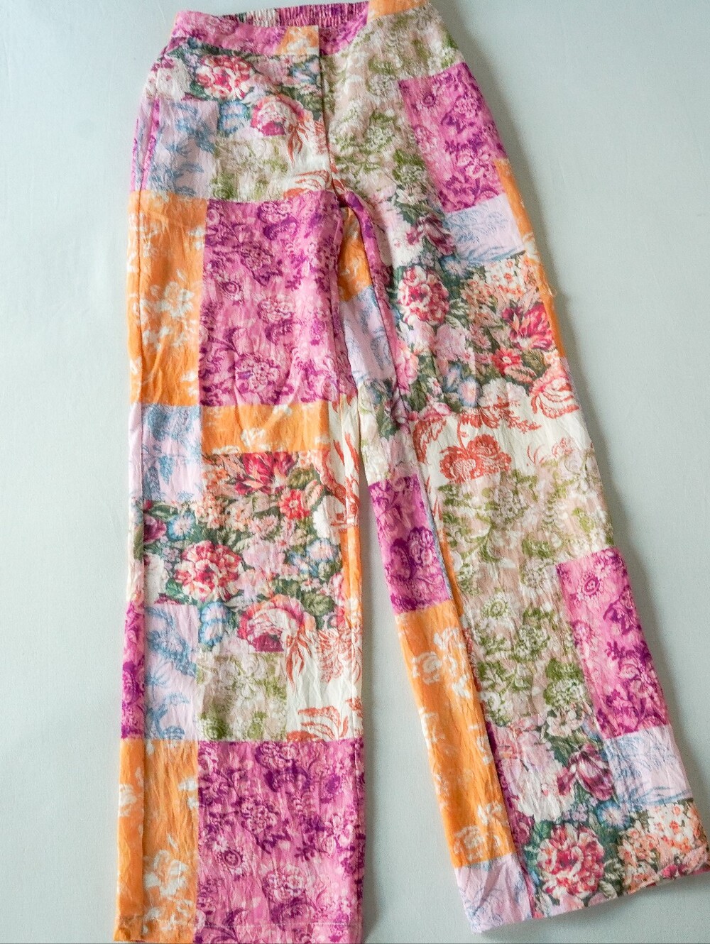 Philosophy Republic Clothing Floral Patchwork Wide Leg Pants XS NWT